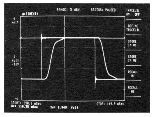 Figure 3. Transient Response of the Bessel Low-Pass Filter of Figure 1.