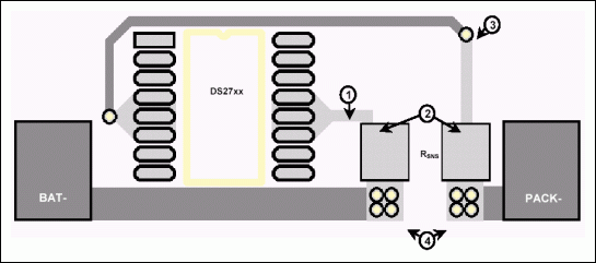 图2. DS27xx布局注意事项。