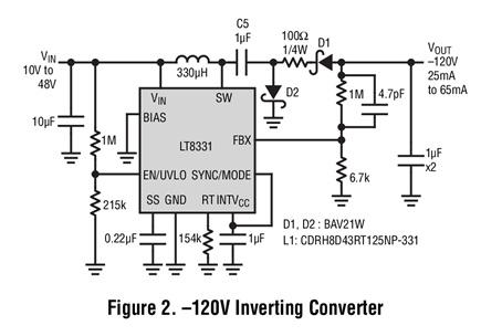 Figure 2. –120V Inverting Converter.
