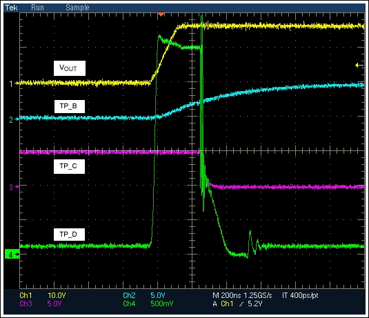 Figure 2. Transient-response waveform for the Figure 1 circuit.