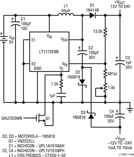Figure 4. LCD Display Contrast Control Power Supply