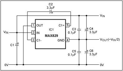 Figure 1. This compact and efficient charge-pump circuit implements a local dual-rail supply for single-rail systems.