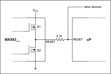 Figure 3. Interfacing to µPs with bi-directional reset
