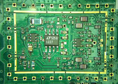 Figure 1 Prototype TIA/Driver Devices from left to right LTC6268, LT1227, LT1395