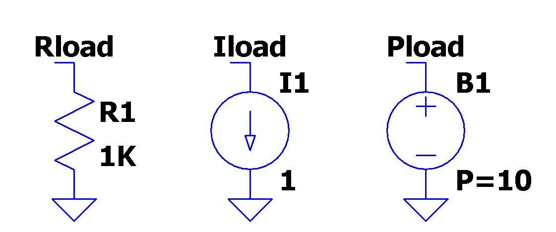 Constant Resistance, Constant Current and Constant Power Loads