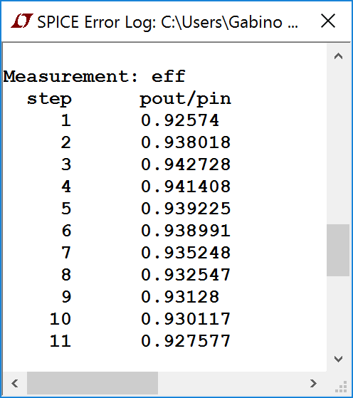 LTspice Error Log