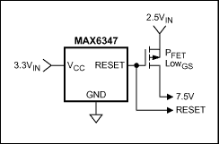 Figure 2. Negative voltage monitor using the MAX6347.