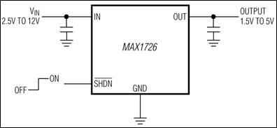 MAX1725、MAX1726：典型工作电路
