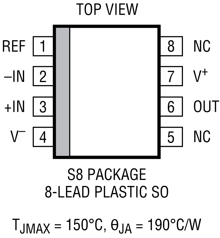 LT1990-10 Pin Configuration