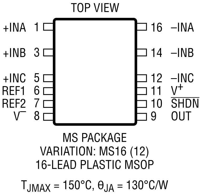 LT1997-1 Pin Configuration