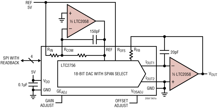 LTC2058 Application Circuit