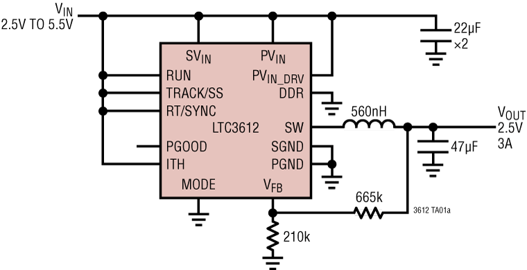 LTC3612 Application Circuit