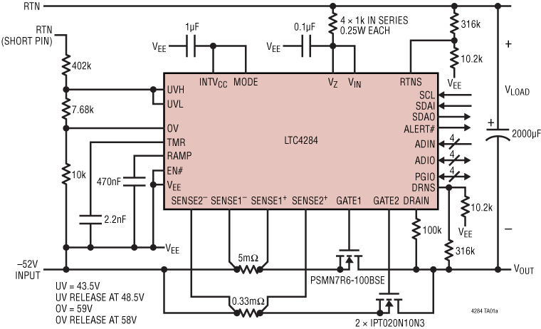 LTC4284 Application Circuit