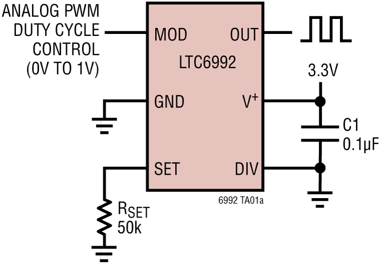 LTC6992-1-6992-2-6992-3-6992-4 Application Circuit