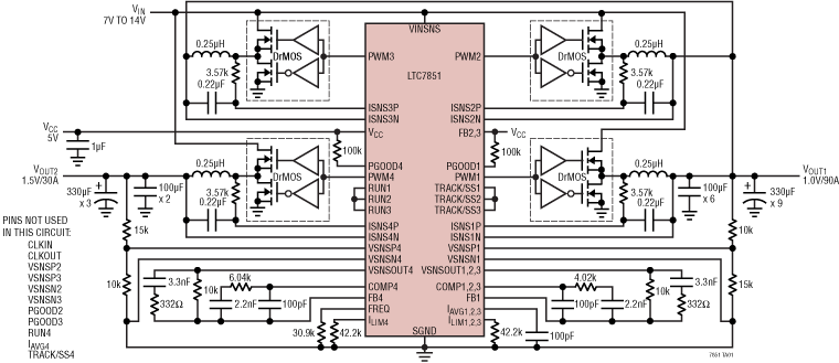 LTC7851 Application Circuit
