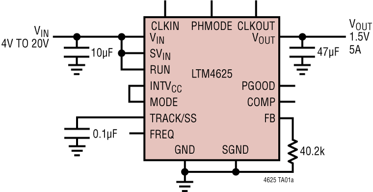 LTM4625 Application Circuit