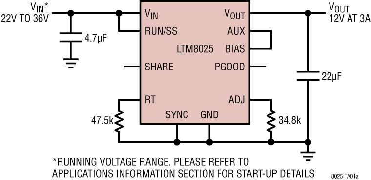 LTM8025 Application Circuit