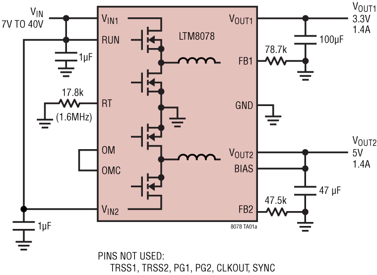 LTM8078 Application Circuit