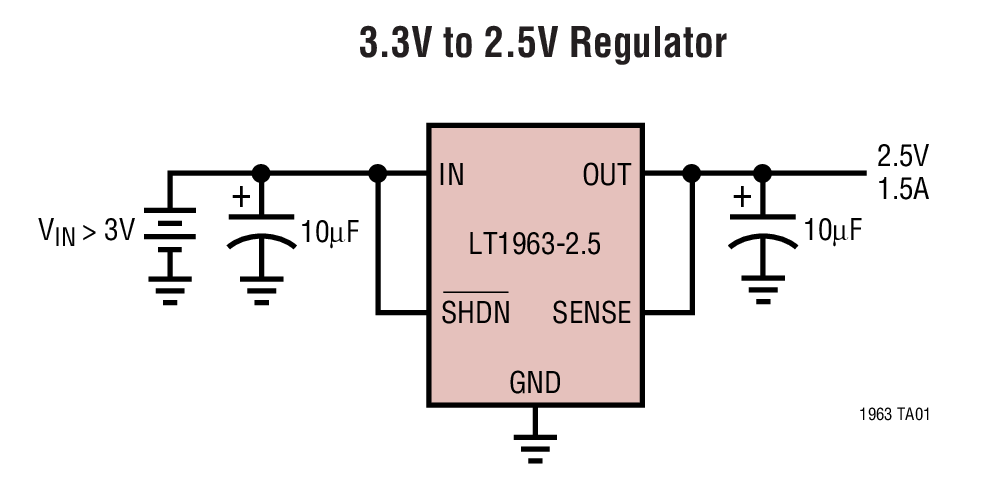 3.3V to 2.5V Regulator