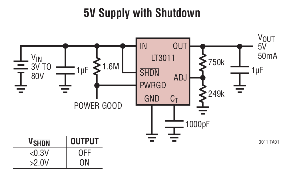 5V Supply with Shutdown
