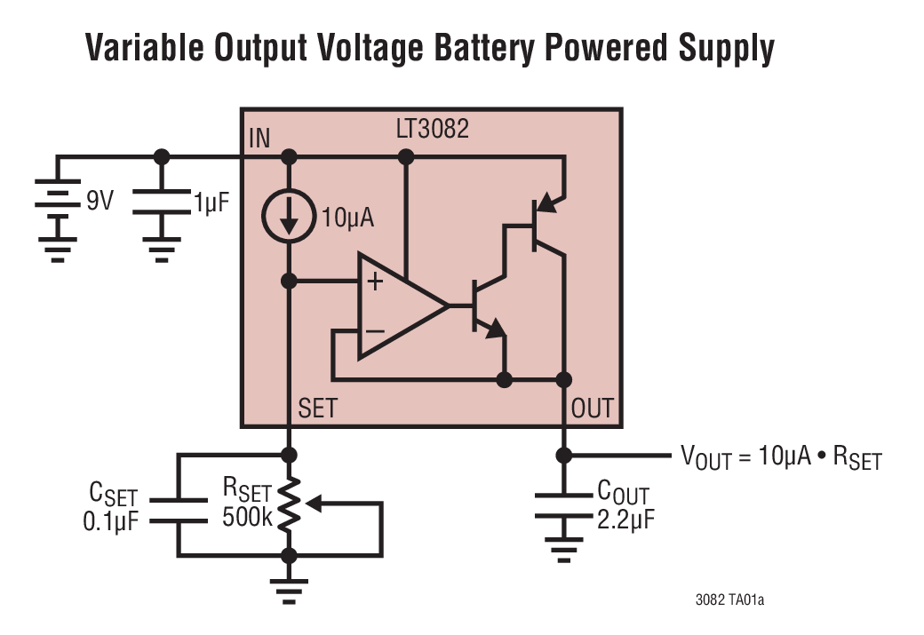 Variable Output Voltage Battery Powered Supply