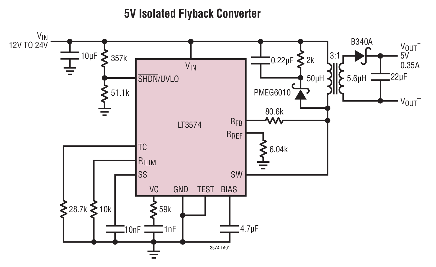 5V Isolated Flyback Converter
