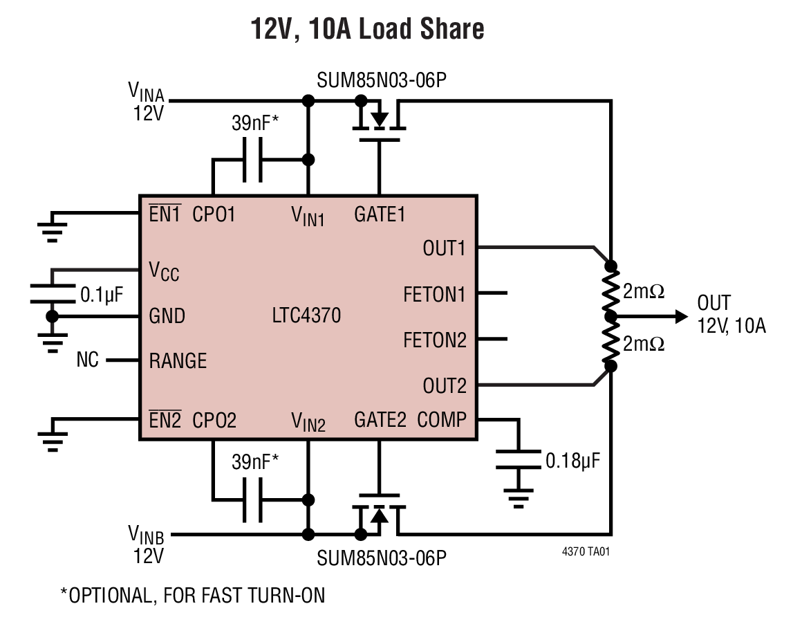 12V, 10A Load Share
