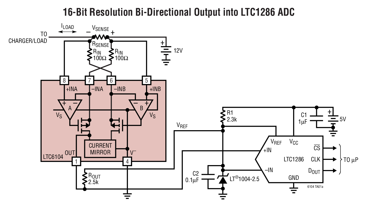16-Bit Resolution Bi-Directional Output into LTC1286 ADC