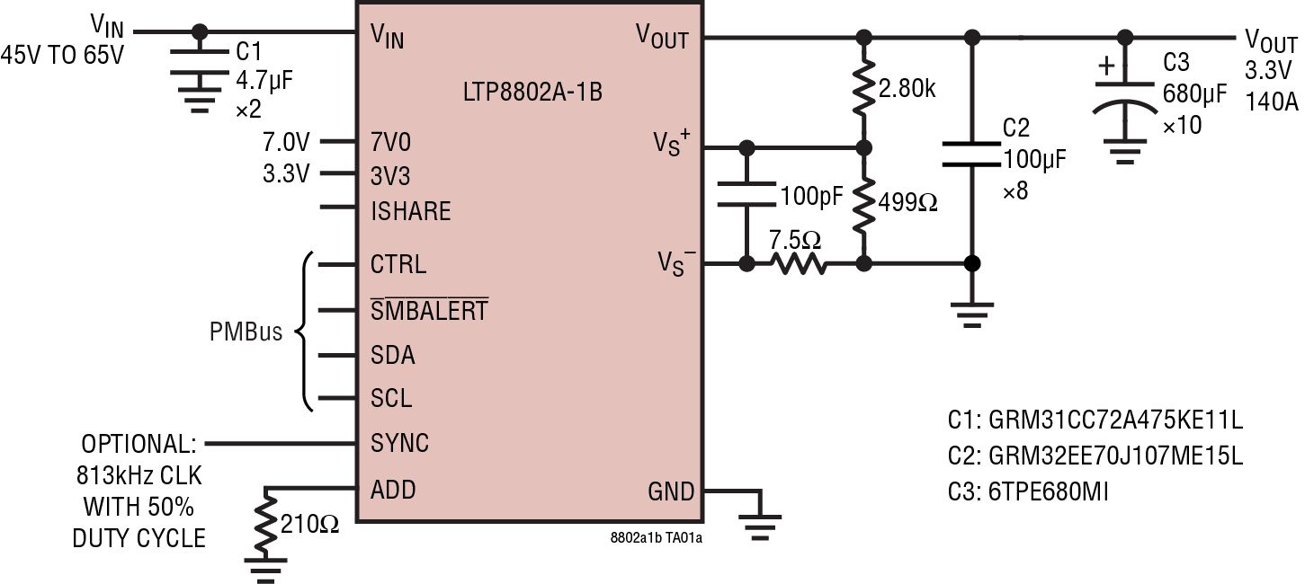 LTP8802A-B Typical Application