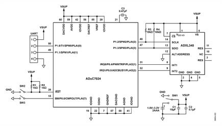 ADXL345 and ADuC7024 in I2C Configuration
