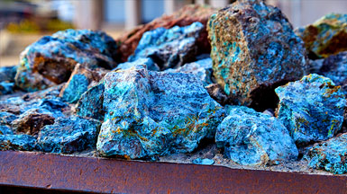 Blue cobalt pieces