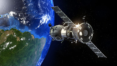earth and satellite