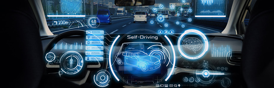 Dashboard of a self driving car