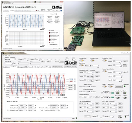 Figure 11. Bench test and GUI.