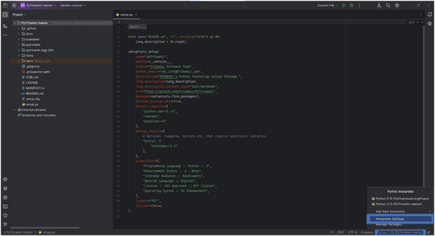 Figure 24: PyCharm interpreter