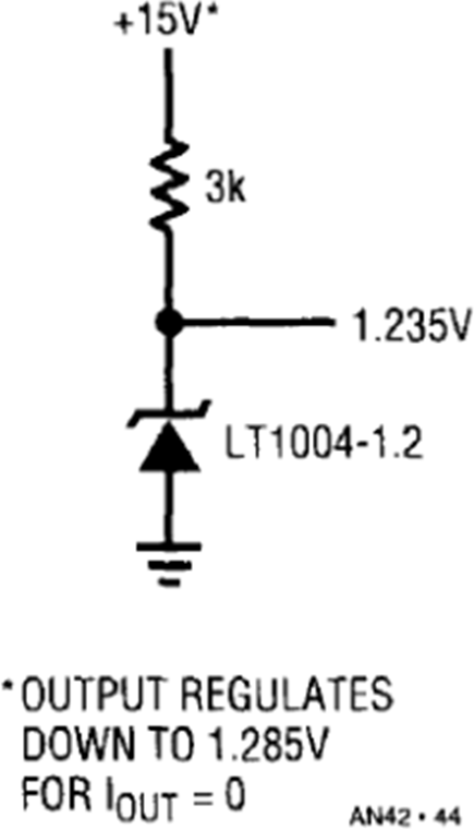 Figure 44. 1.2V Output, Micropower Reference from 1.5V Battery.