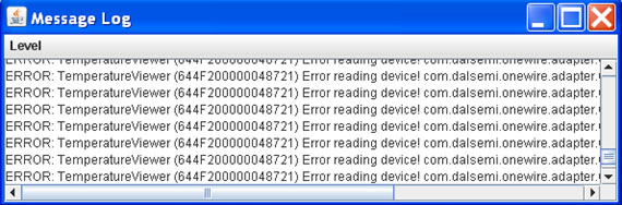 Figure 2. The same error description in the error log file.