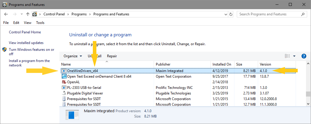 Figure 4. Identifying the driver version.