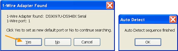 Figure 14. Please pick an adapter window showing serial port selections.