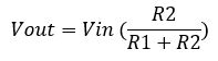 voltage-divider-resistor-equation-formula