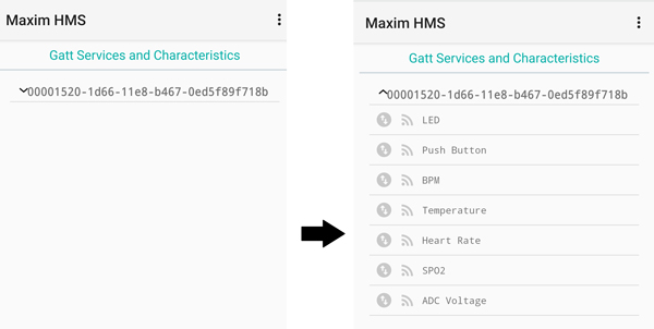 Figure 14. List of sensors.