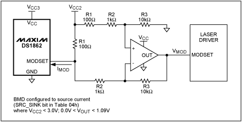 Figure 2. MODSET current-to-voltage conversion circuit.