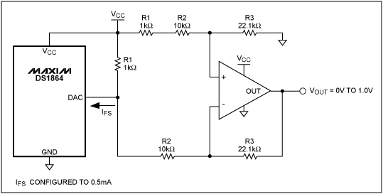 Figure 1. Circuit shows current-to-voltage conversion.