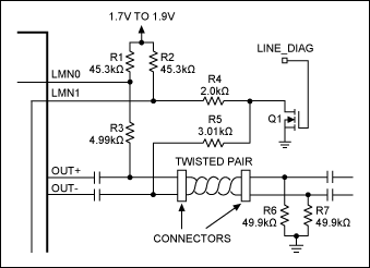 Figure 2. Line fault detection circuit covers short-circuit detection.
