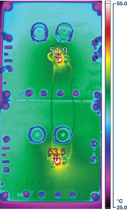 Thermal image of two paralleled LT3094s