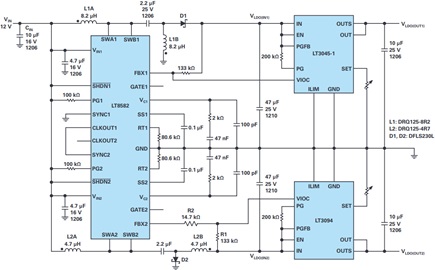 Adjustable dual output, positive/negative power supply