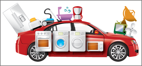 A car with silly features that make sense in a home, but not on the outside of a car. This is just not practical.