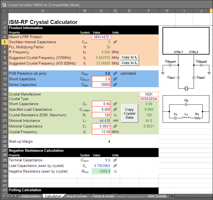 Figure 1. The Calculator worksheet.
