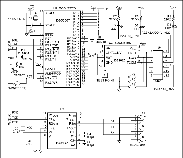 Figure 2. Appendix B  DS5000/8051 Microcontroller Hardware.