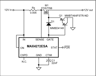Figure 2. Hot-swap controller with fast gate pull-down.